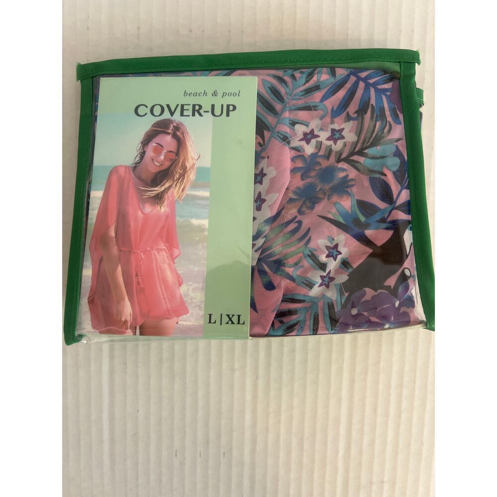 BLUE STAR BEACH AND POOL COVER UP SIZE L/XL WITH CARRY BAG NEW PACKAGE PINK BLUE - Picture 2 of 5